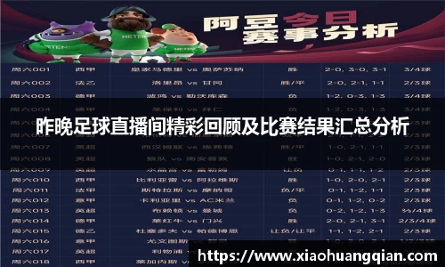 昨晚足球直播间精彩回顾及比赛结果汇总分析